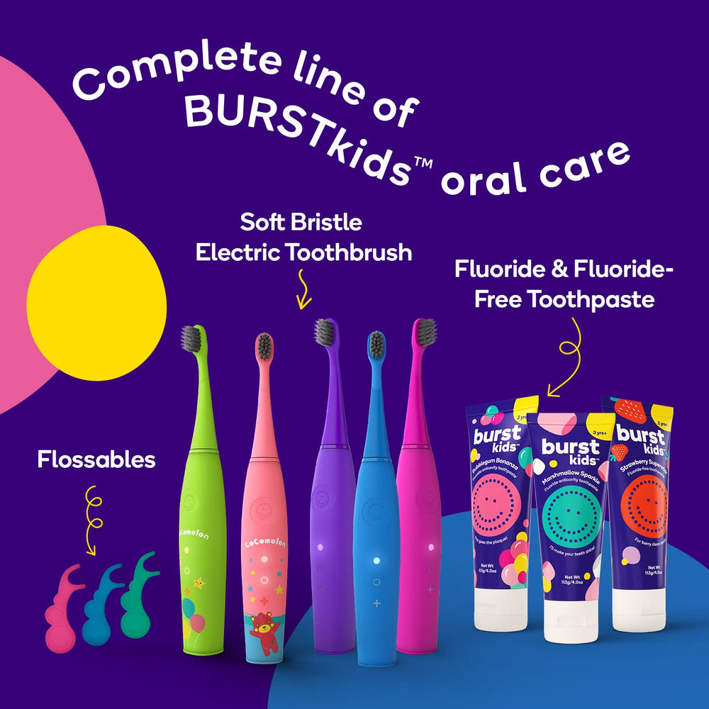 Burst Kids Flossers designed with dentists' input to support healthy habits