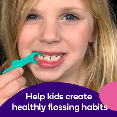 Burst Kids Flossers feature smiley grips that make flossing fun