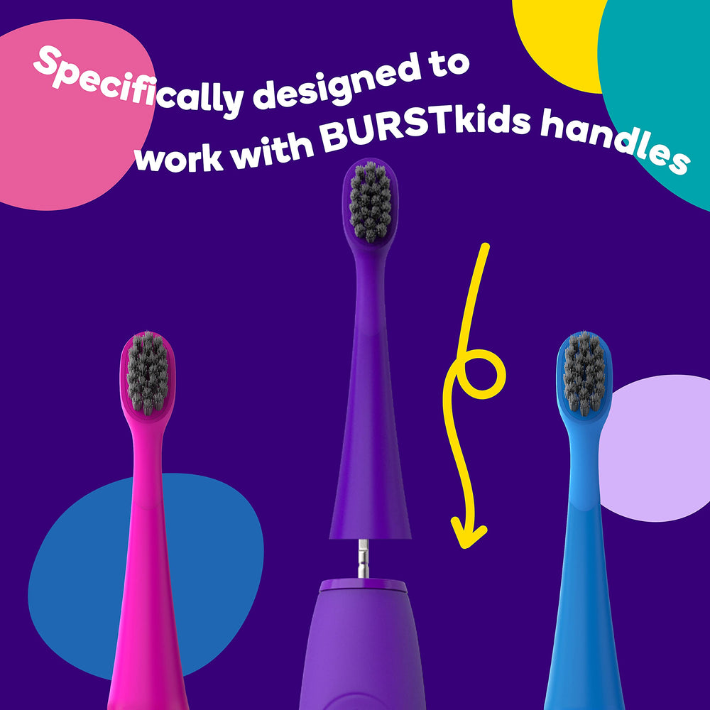 BURST Kids compatible with CoComelon x BURSTkids toothbrush for easy replacement.