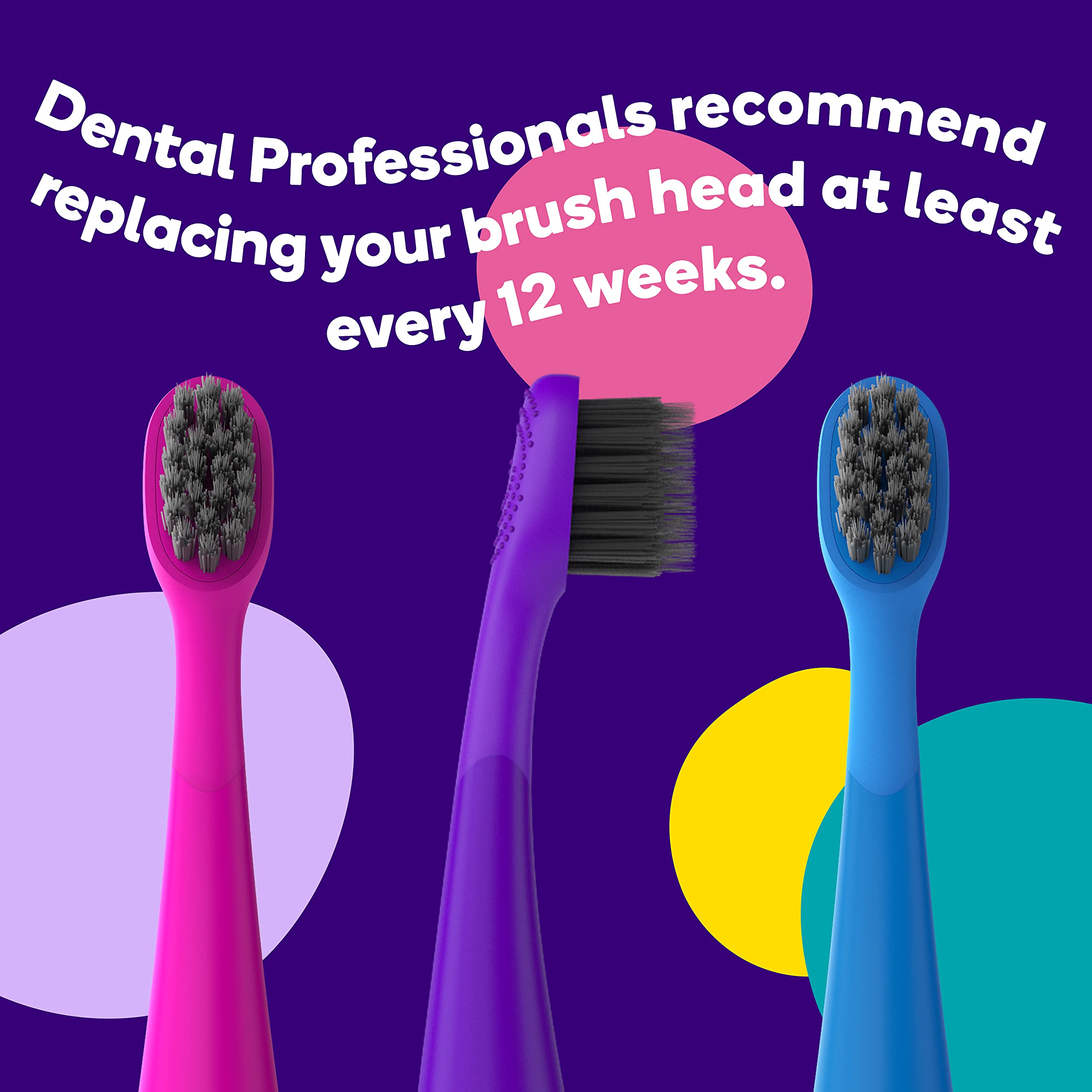 BURST Kids interdental design bristles reach between teeth for thorough cleaning.