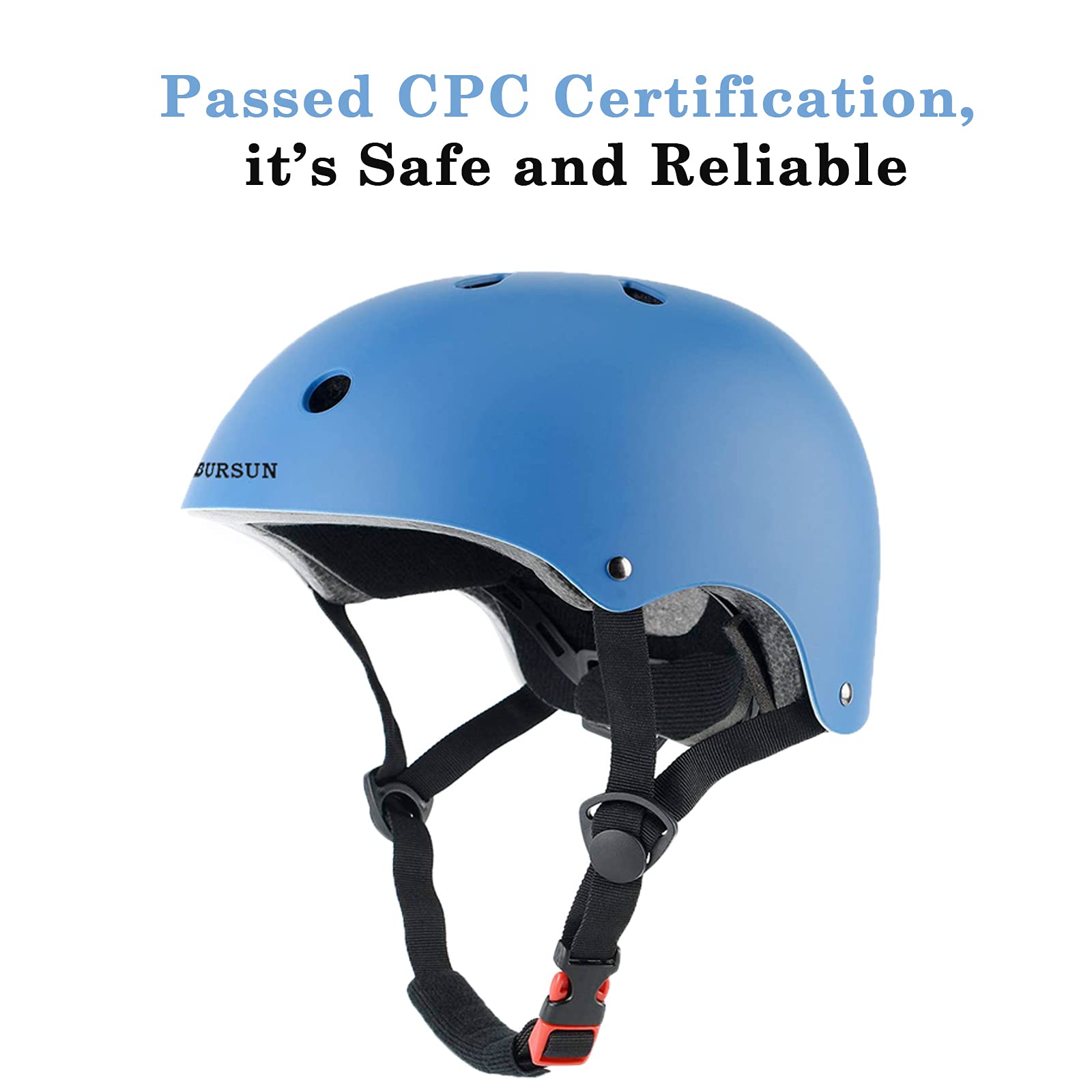 BURSUN Kids Helmet worn by a child on a bike shows secure fit and comfort