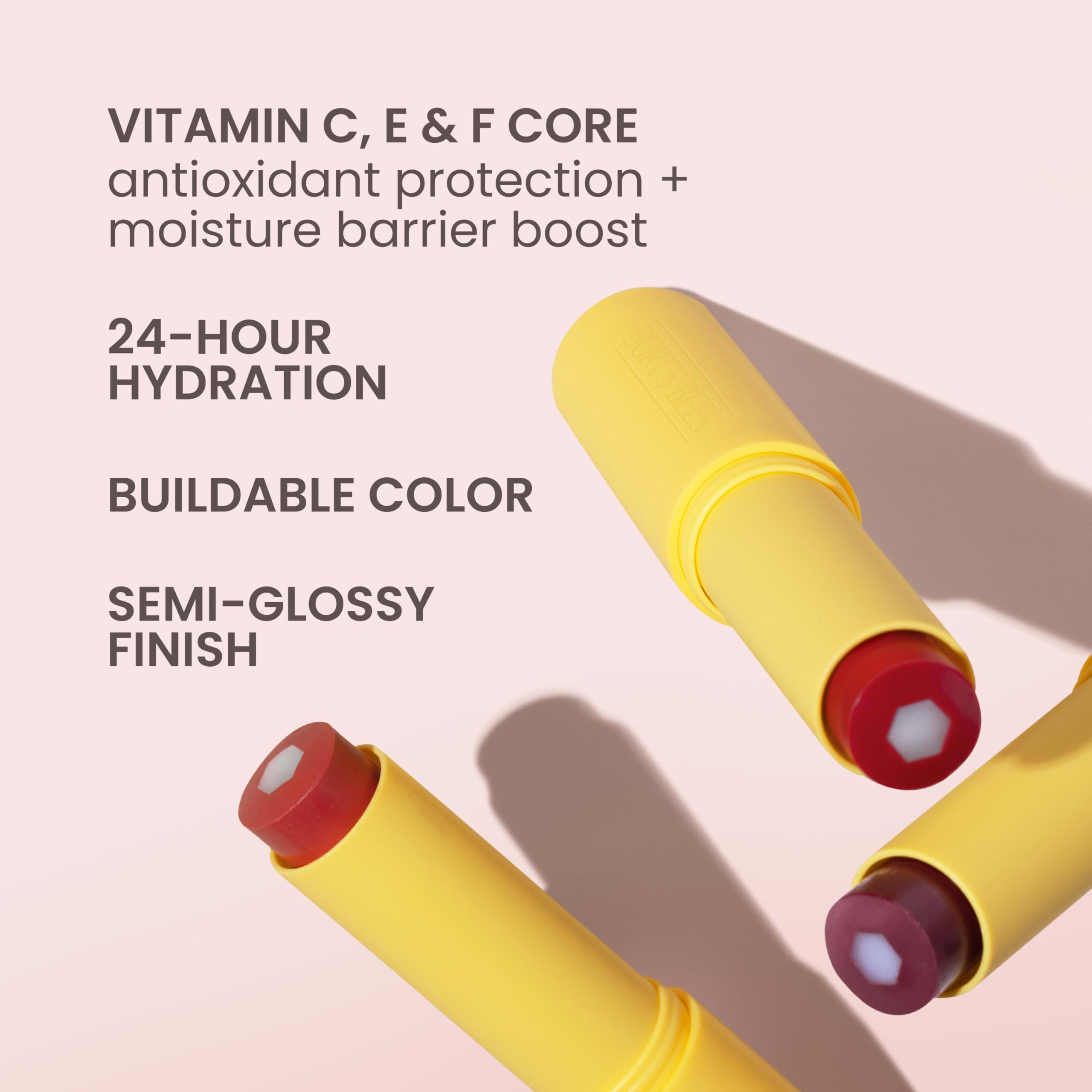 Burt's Bees 24hr moisture lip balm delivers comfortable hydration daily.
