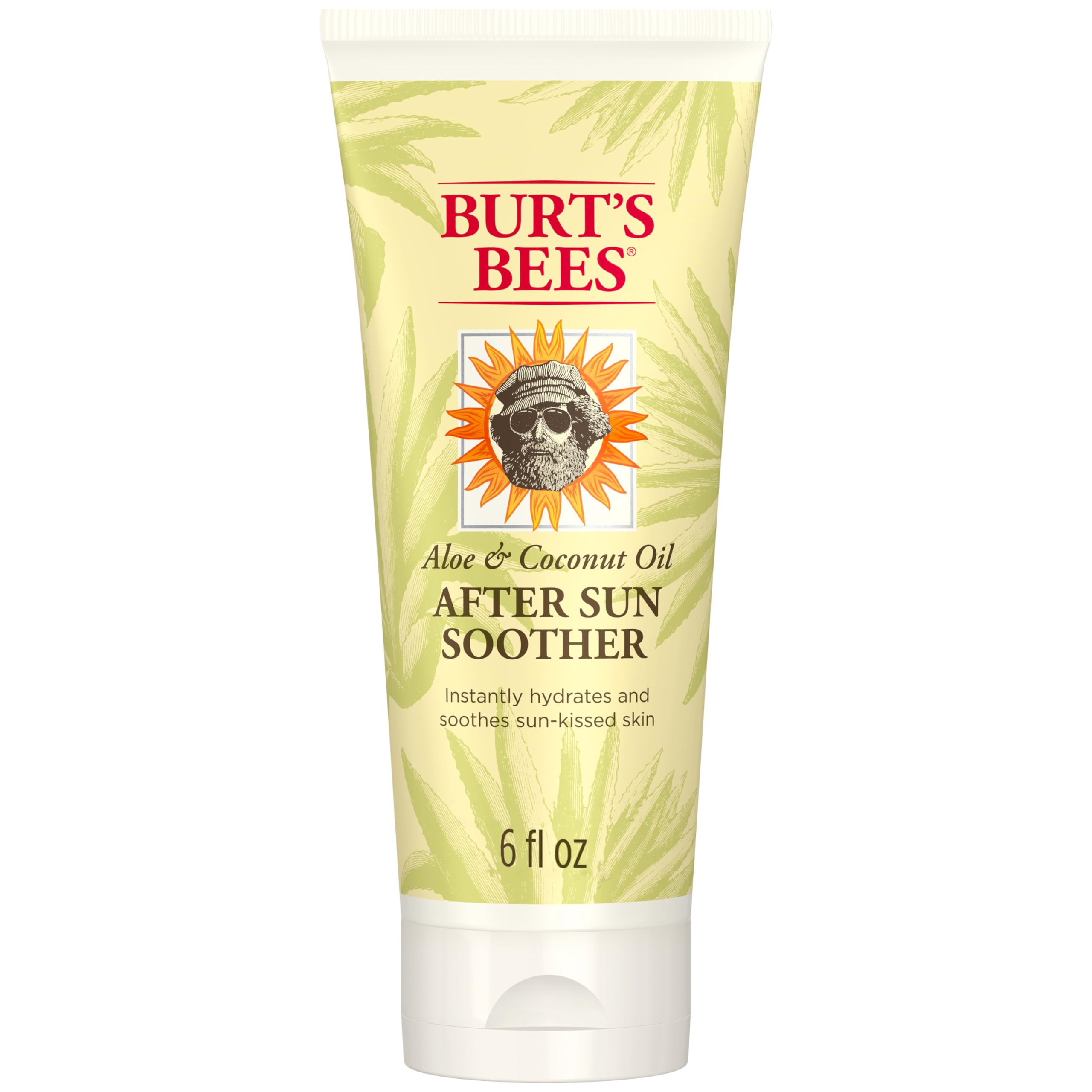 Burt's Bees After Sun bottle pour showing quick hydration after sun exposure