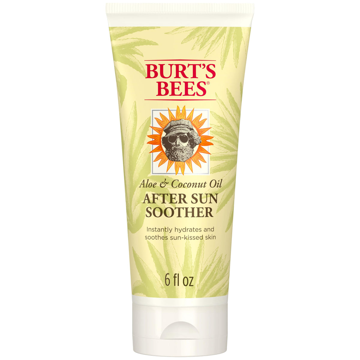 Burt's Bees After Sun bottle pour showing quick hydration after sun exposure