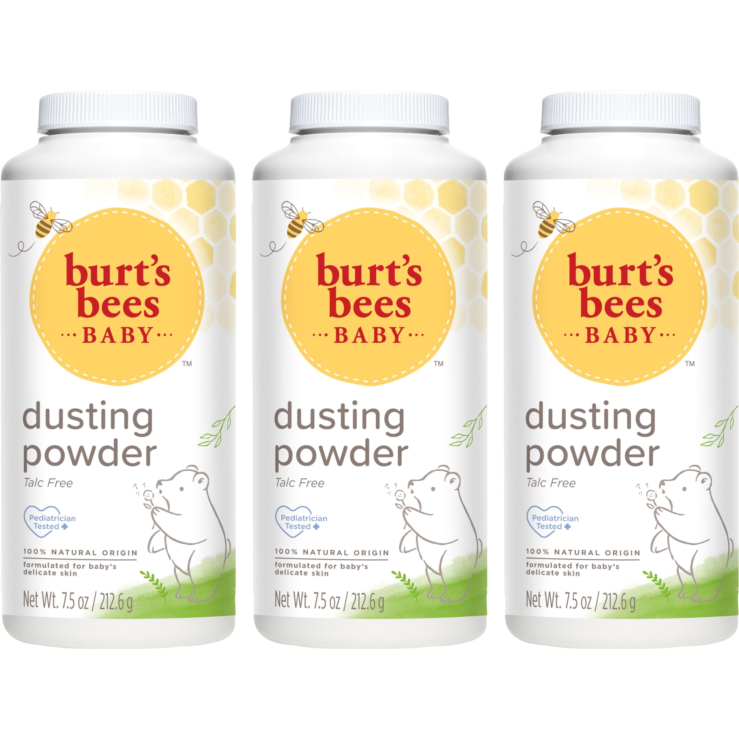 Burt's Bees Baby Dusting Powder no talc for soft, dry skin.