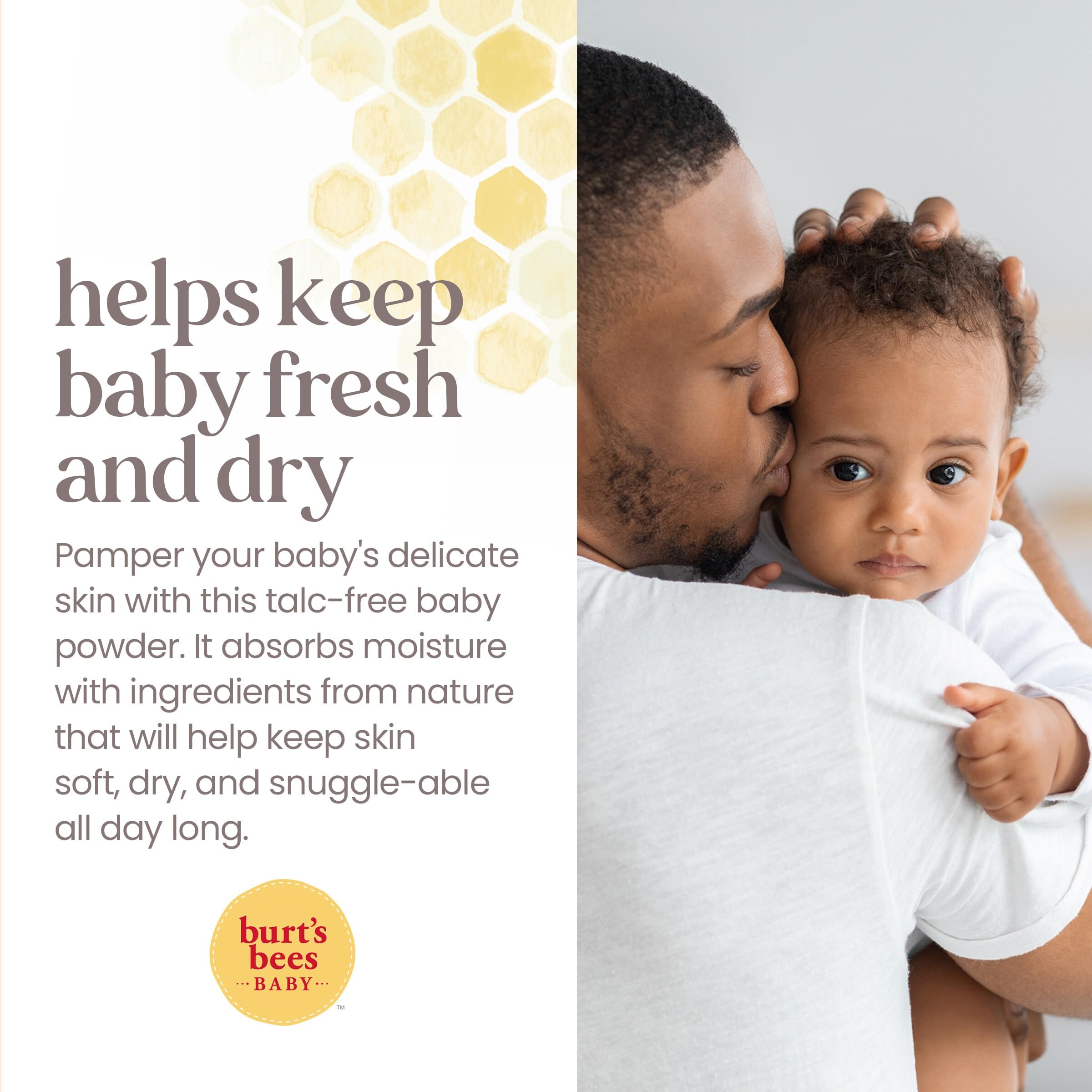 Burt's Bees Baby Dusting Powder free from parabens and phthalates for safety.