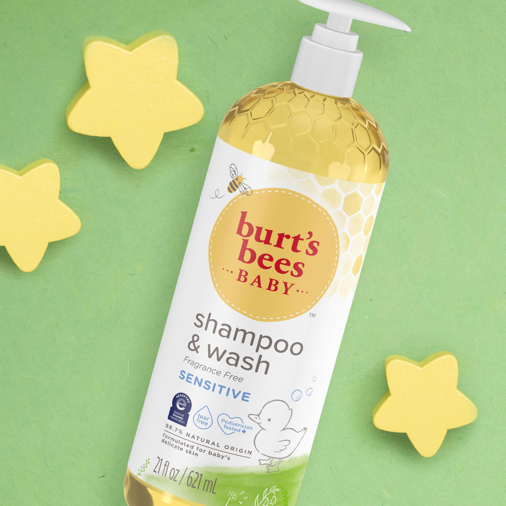 Burt's Bees Baby pump bottle design enables one-handed operation