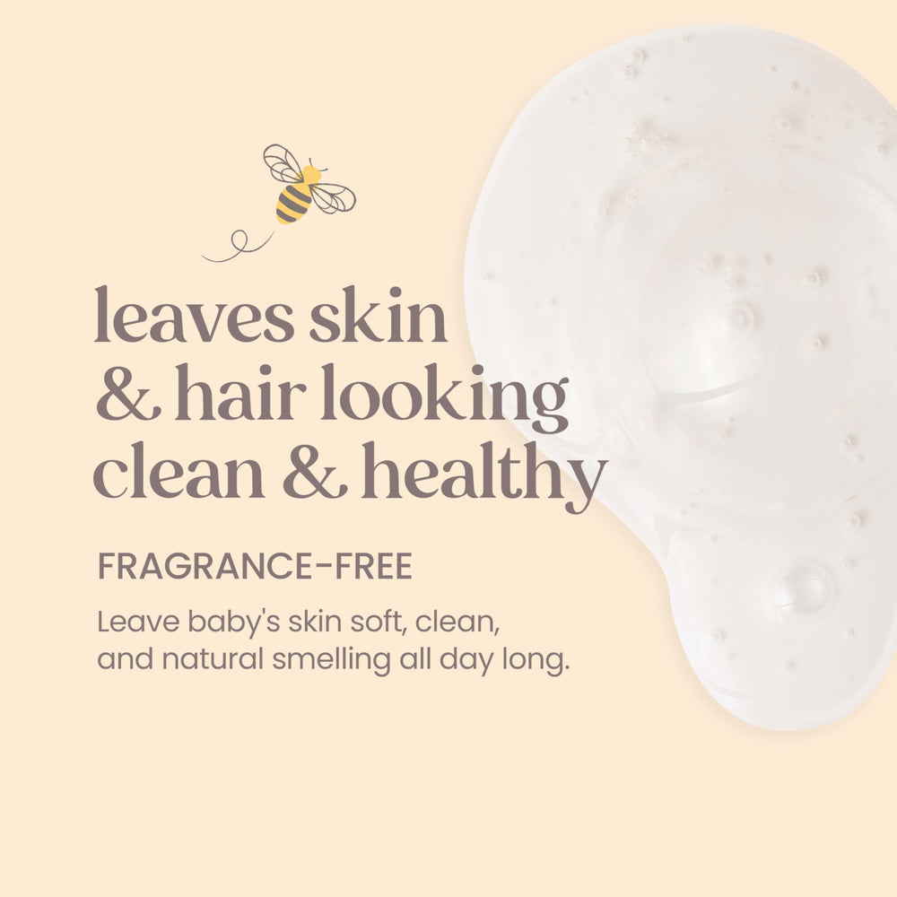 Burt's Bees Baby Sensitive Shampoo and Wash tear-free formula helps calm bath time