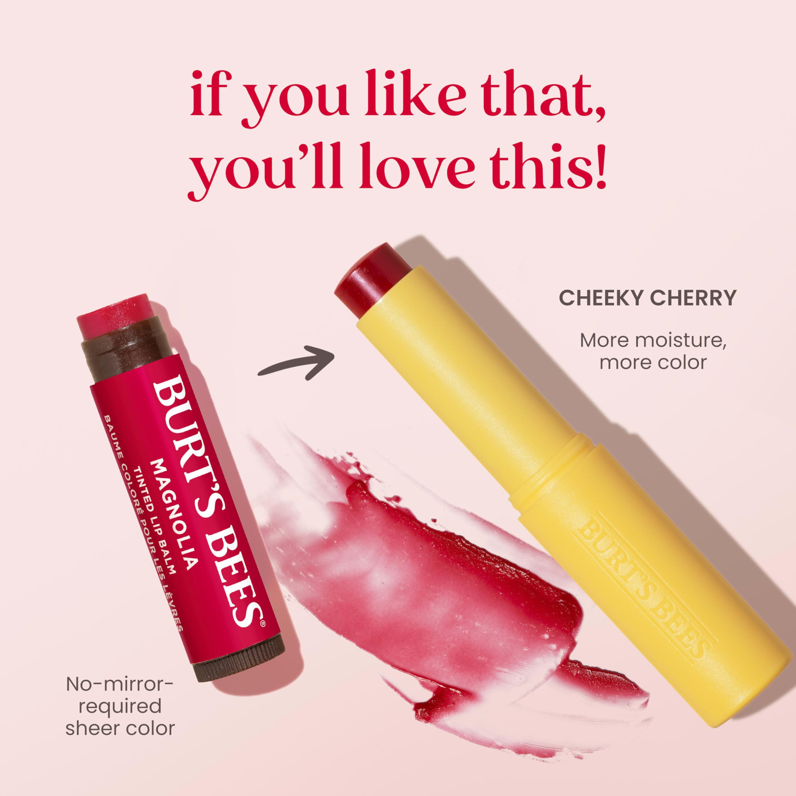 Shea butter and botanical waxes in Burt's Bees balm.
