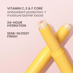 Boosted Lip Balm Sheer Plus vitamin core highlighted for antioxidant lip care