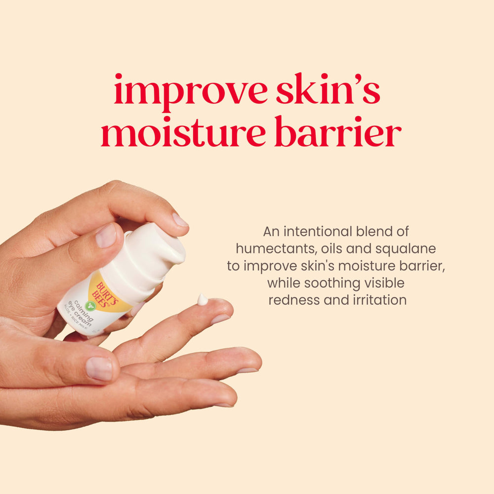 Burt's Bees Calming Eye Cream with aloe and rice milk for gentle moisture