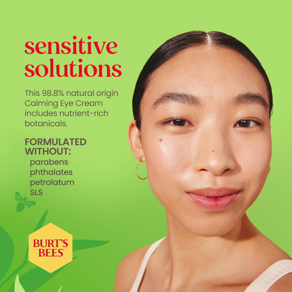 Burt's Bees cotton extract calms skin around the eyes