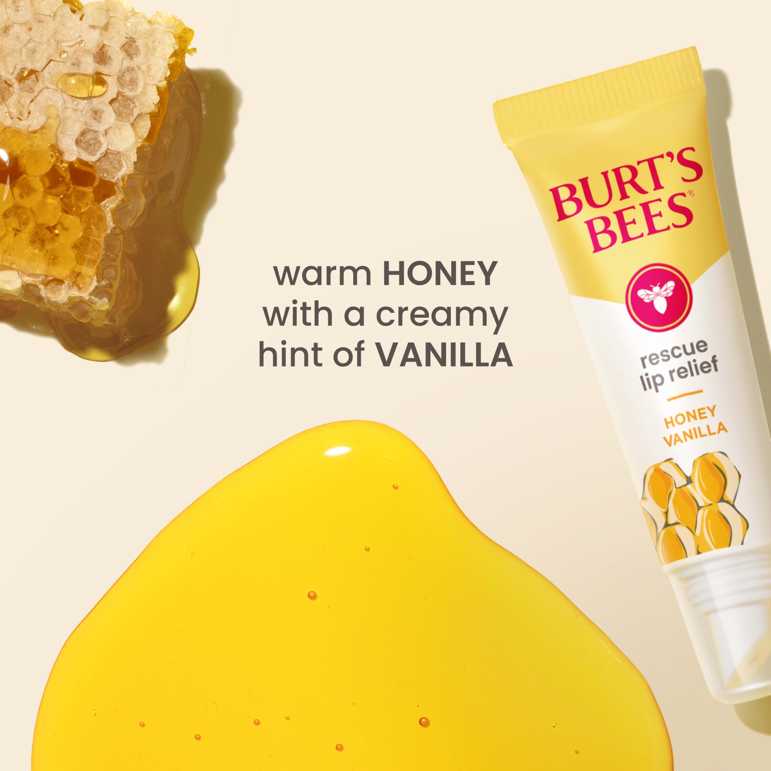 Non-sticky, lightweight Burt's Bees lip balm on lips