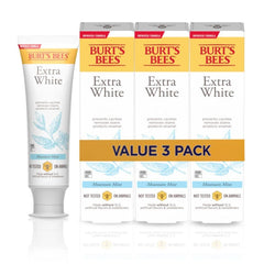 Burt's Bees Extra White toothpaste mountain mint tube delivers a refreshing clean.