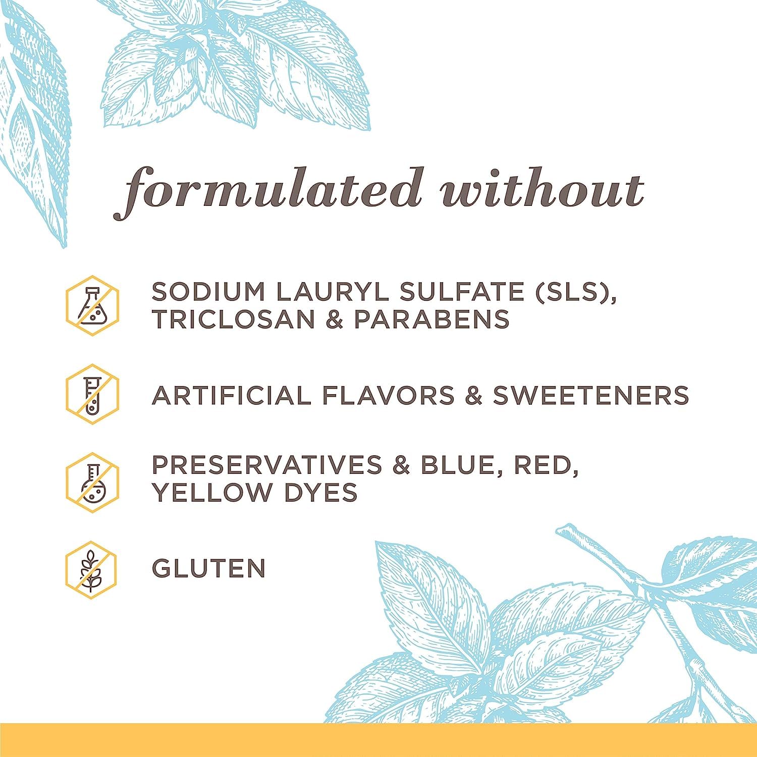 Swirling foam from Burt's Bees toothpaste shows a creamy texture for a clean mouthfeel.