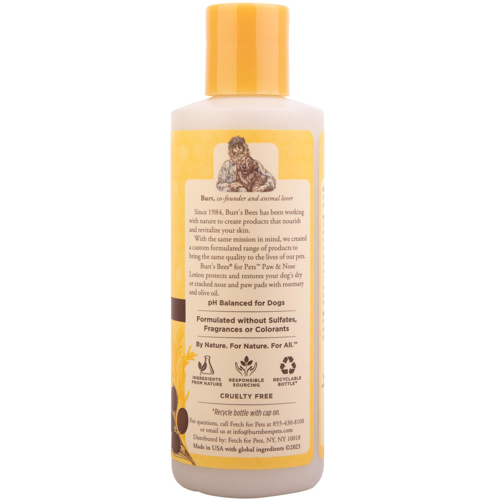 BURT'S BEES FOR PETS after-walk paw care scene on outdoor surfaces.