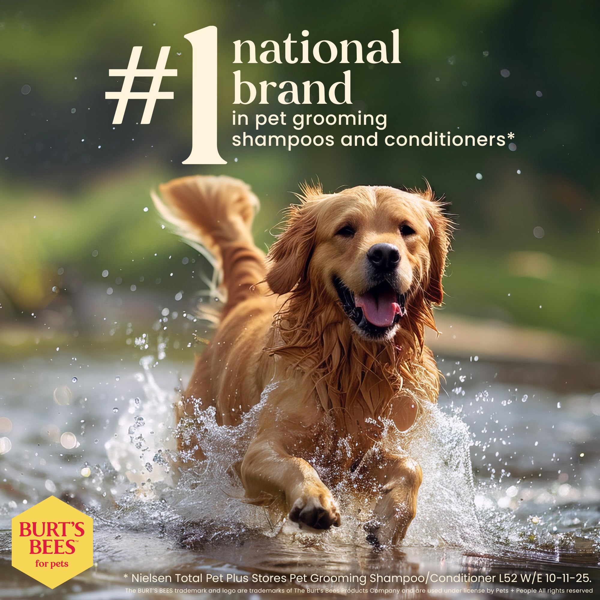 Burt's Bees for Pets bath-time scene suggests calm bathing