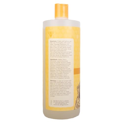Burt's Bees for Pets shampoo applied to itchy skin for relief