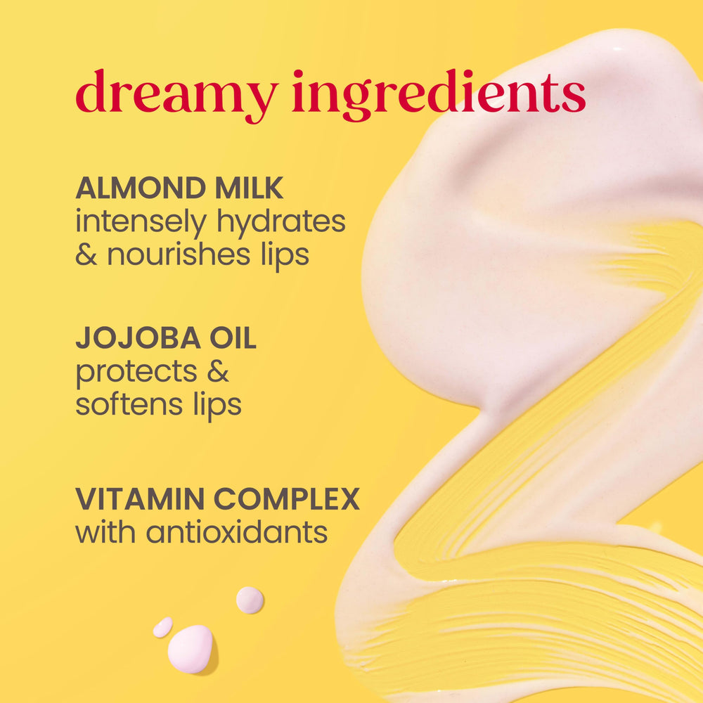 Burt's Bees Lip Milk application shows a clear, glossy sheen.