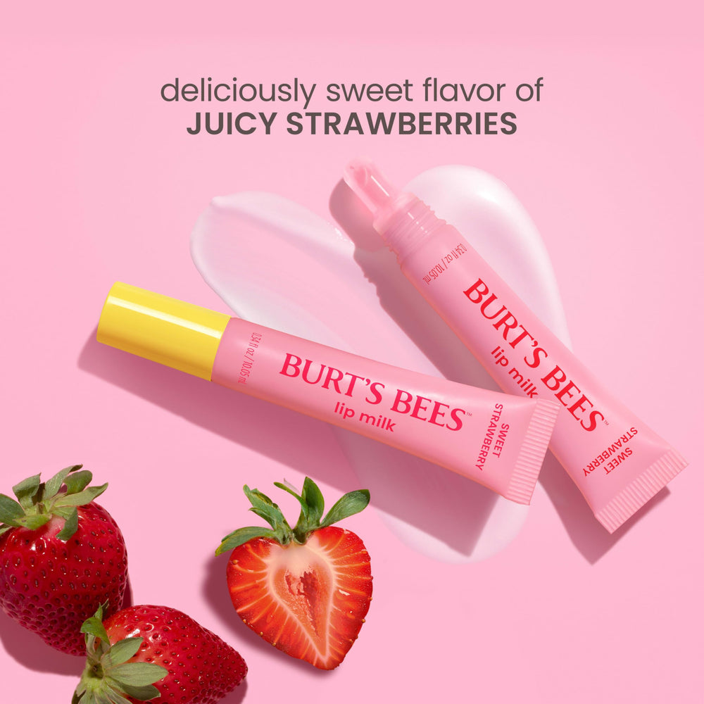 Burt's Bees Lip Milk carried in a purse for on-the-go hydration.