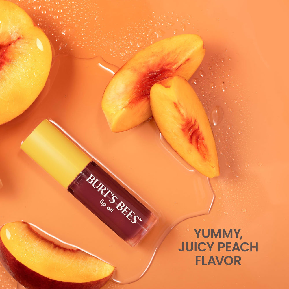 Burts Bees Lip Oil Plum Twilight peach fragrance notes for a pleasant scent.