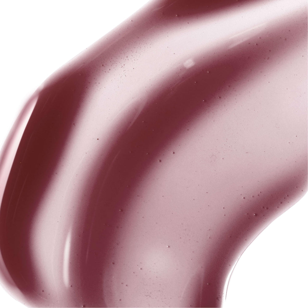 Burts Bees Lip Oil Plum Twilight lips after application with a high shine finish.