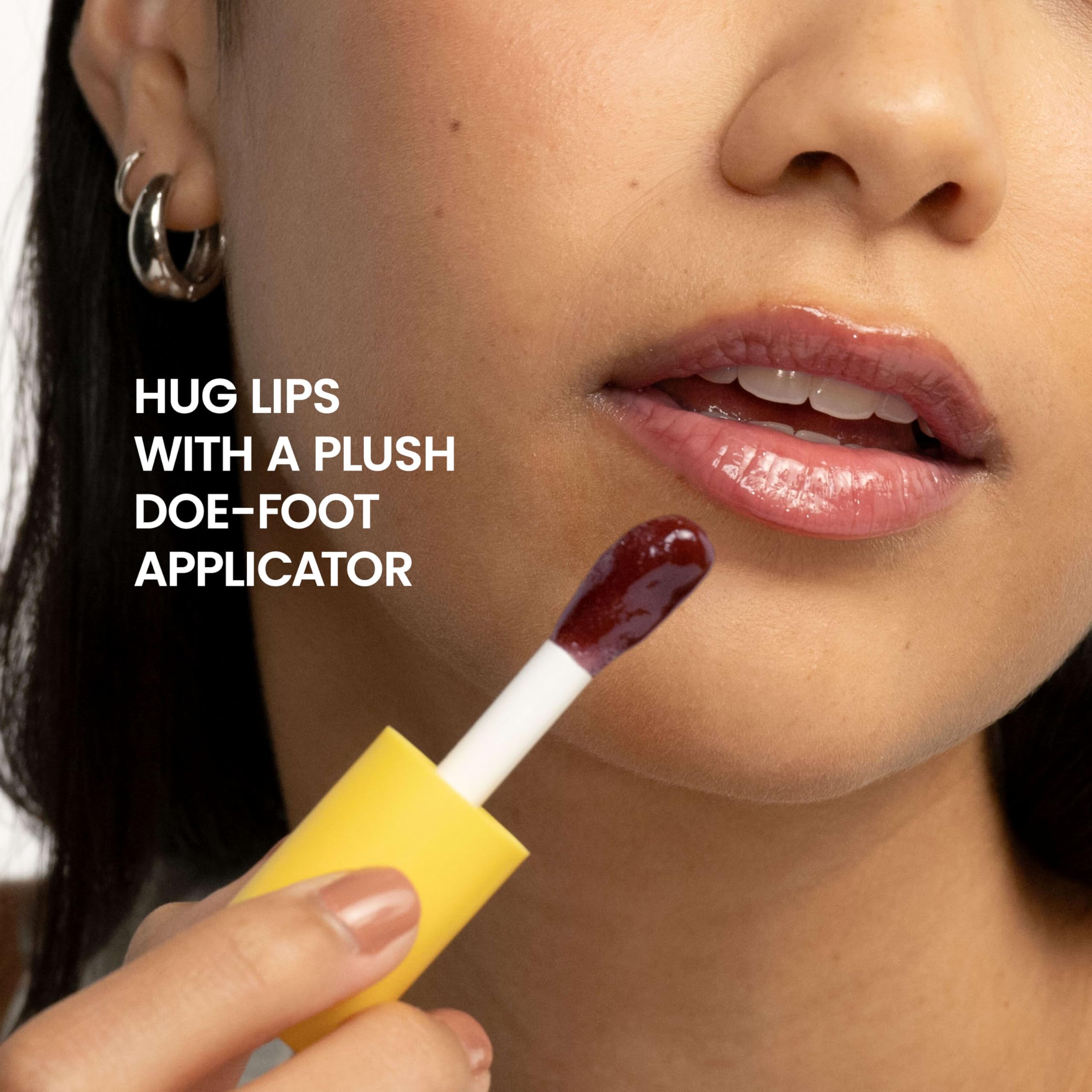 Burts Bees Lip Oil Plum Twilight ingredients list features jojoba oil and vitamin E.