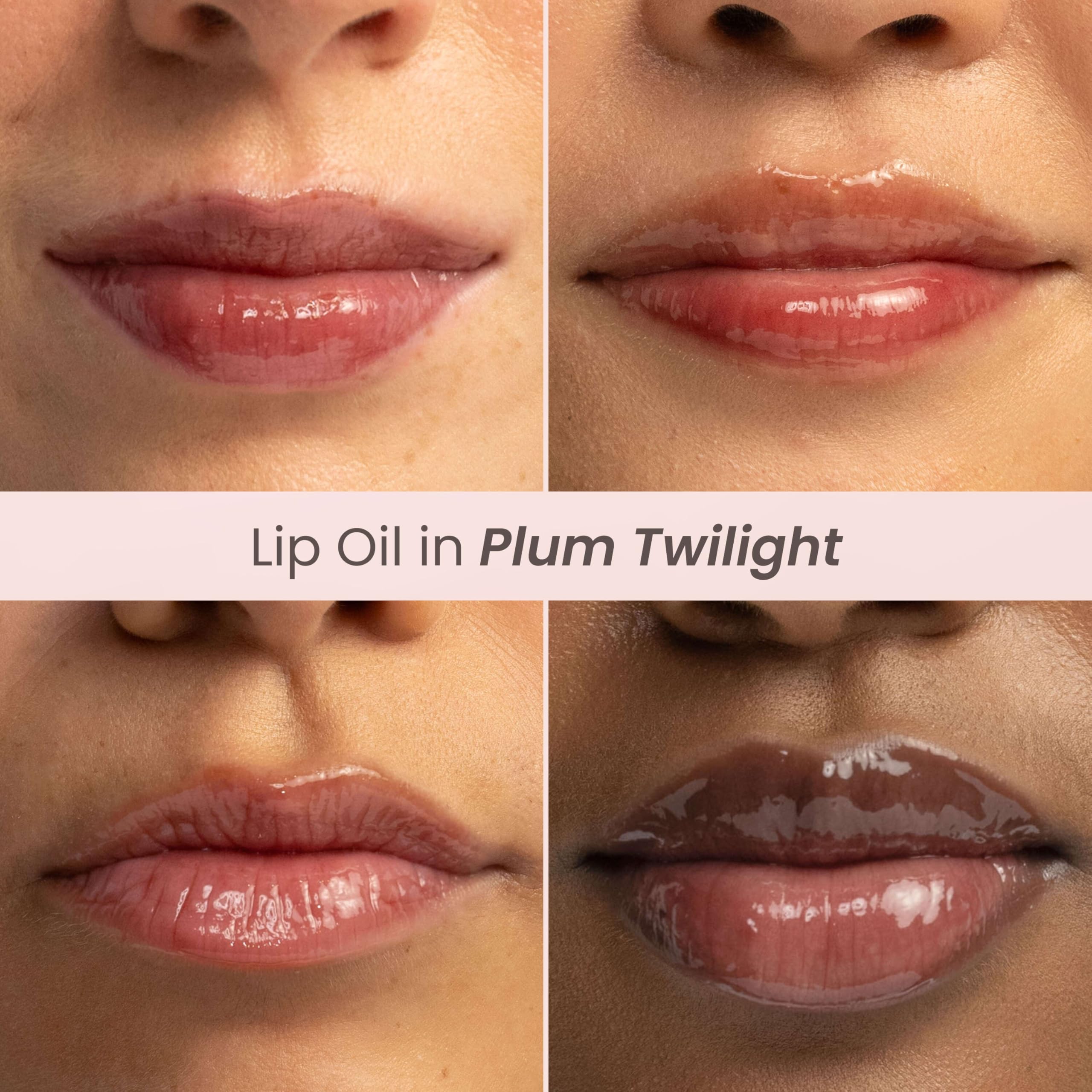 Burts Bees Lip Oil Plum Twilight recyclable packaging carton.