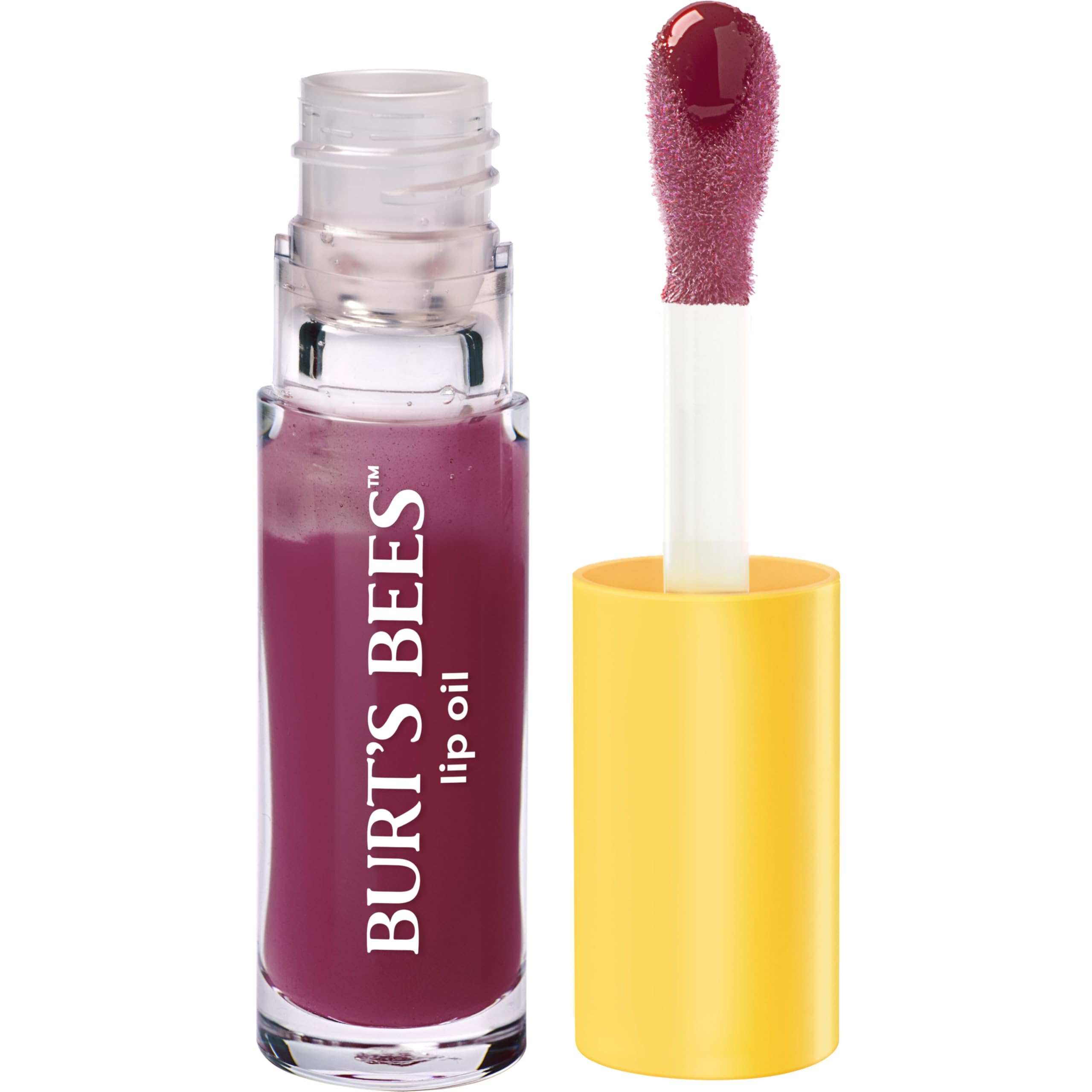 Burts Bees Lip Oil Plum Twilight wand application for precise, smooth coverage.
