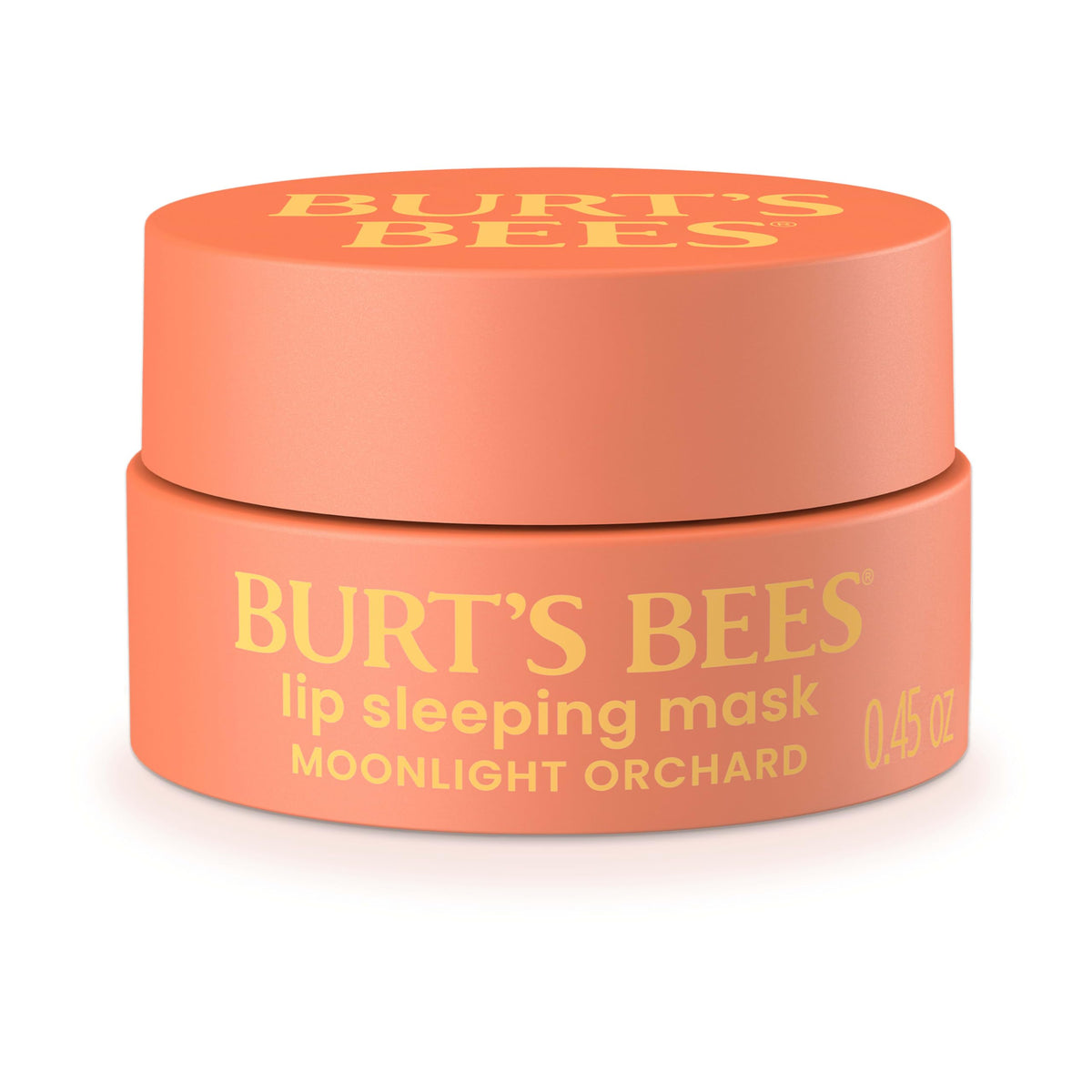 Burt’s Bees Moonlight Orchard Lip Sleeping Mask jar for overnight hydration.