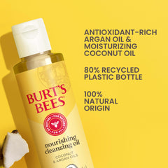 Burt's Bees Nourishing Cleansing Oil image demonstrates hydration for dry skin.