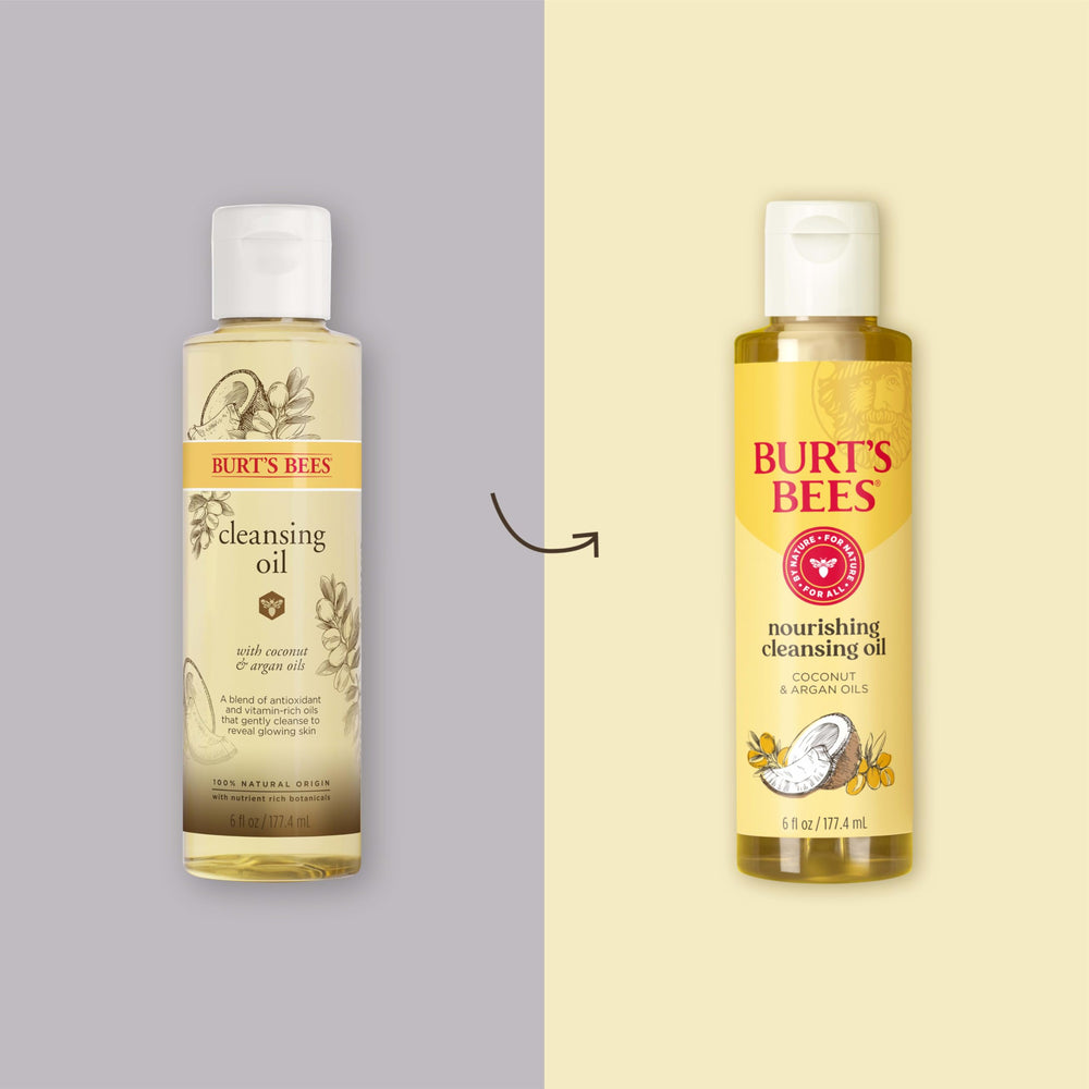 Burt's Bees Nourishing Cleansing Oil pump application for easy use and gentle cleansing.