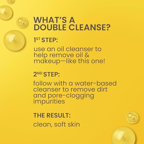 Burt's Bees Nourishing Cleansing Oil after-use soft skin glow is illustrated.