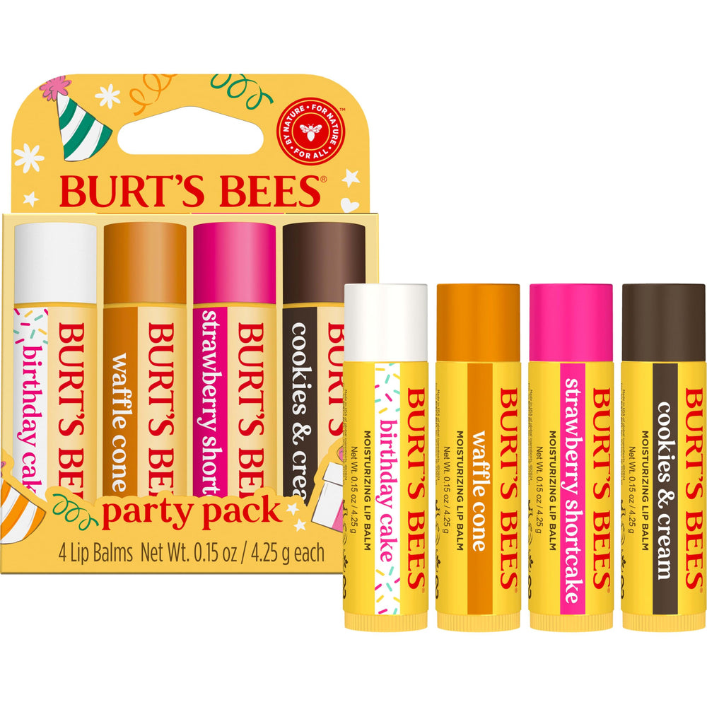 Burt's Bees Party Pack gift box highlights a thoughtful, ready-to-gift lip care set