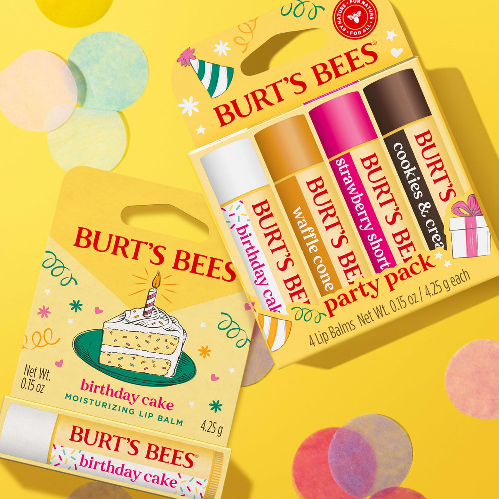 Burt's Bees Party Pack matte-finish glide for smooth, tint-free lip care