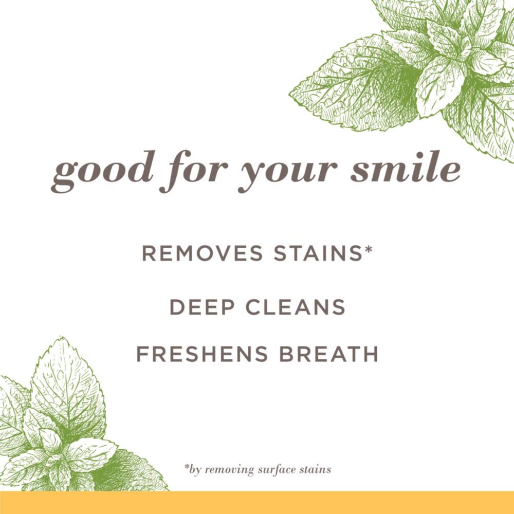 Close-up of Burt's Bees Zen Peppermint tube emphasizing surface stain removal