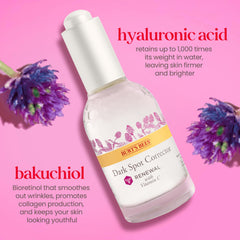 Burt's Bees Renewal serum texture close-up showing lightweight, easy application.
