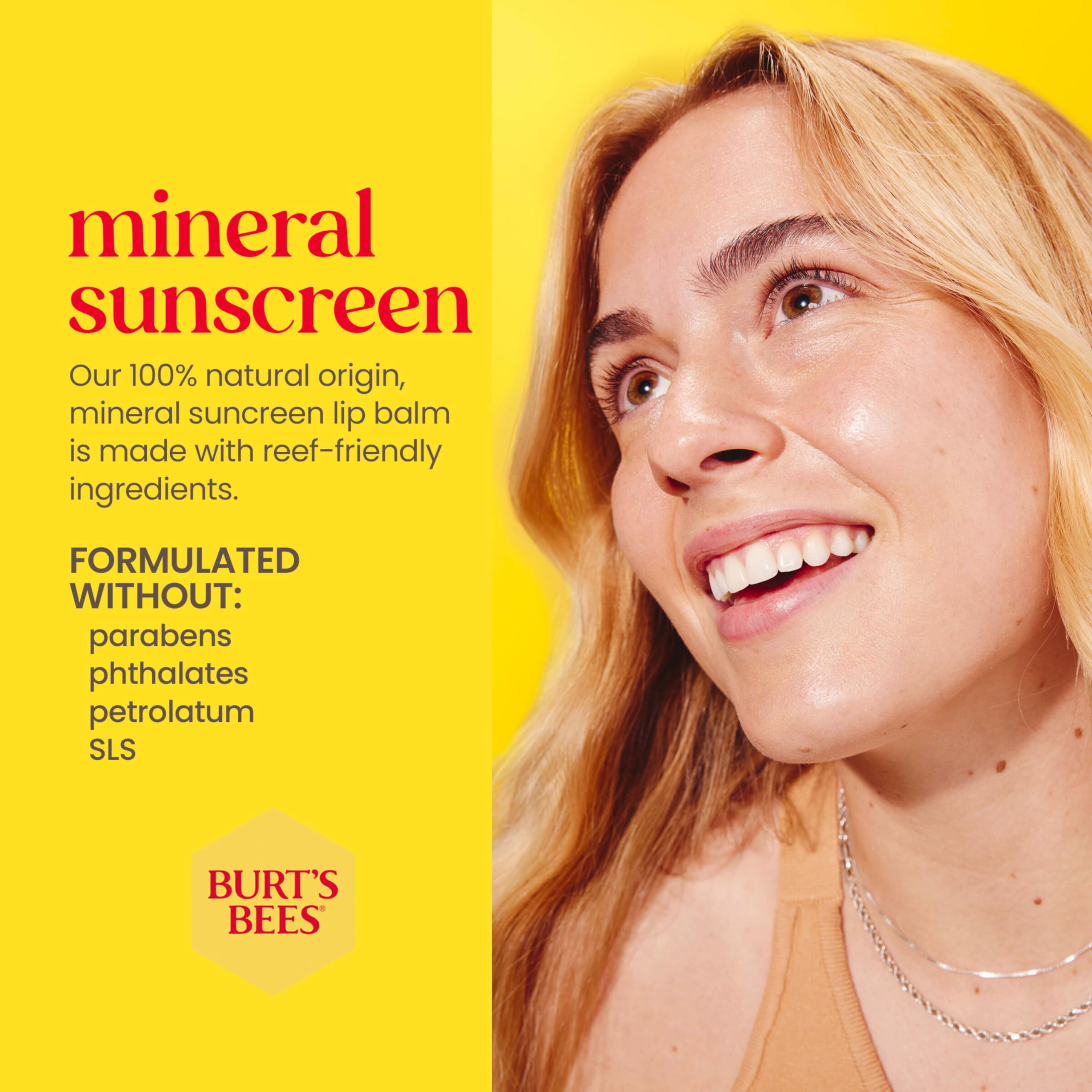 Vitamin E in Burt's Bees lip balm for added lip nourishment.