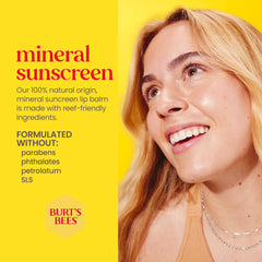 Vitamin E in Burt's Bees lip balm for added lip nourishment.