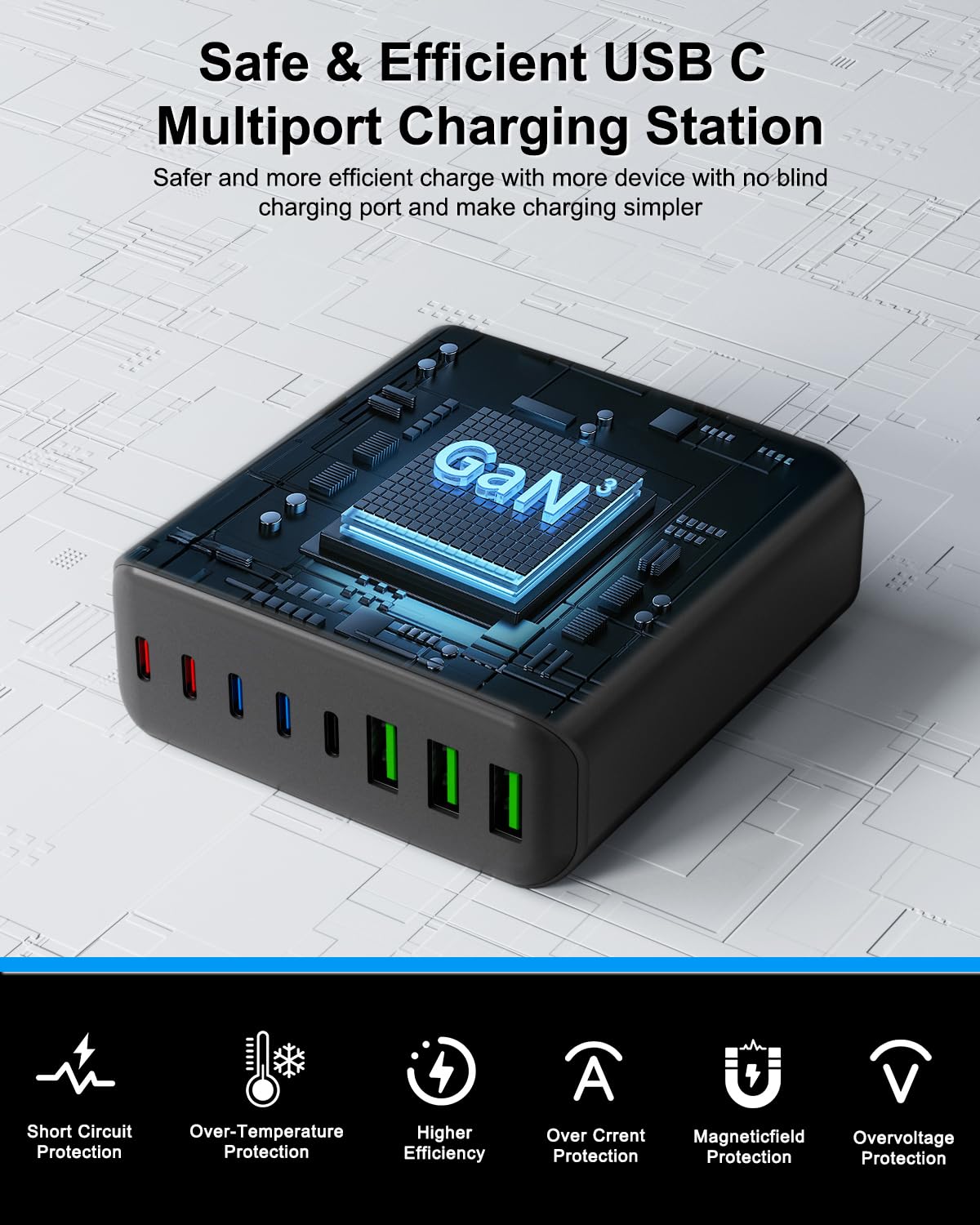 BURUDU GaN fast charging keeps devices cooler during use.