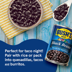 7g protein and 5g fiber per serving in Bush's Best black beans.