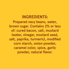 Close-up of Bush's Best beans with bacon, rich texture and savory aroma.