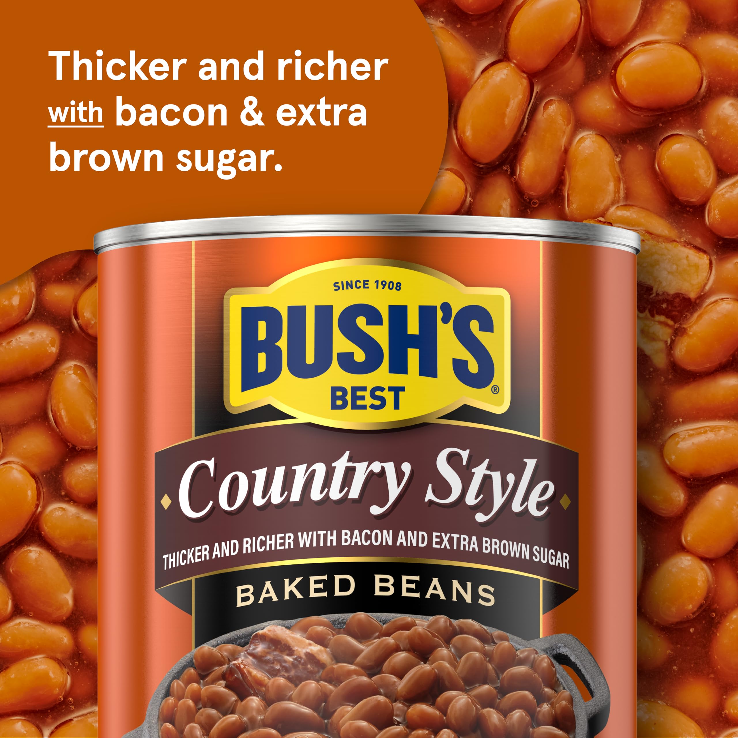 Bush's Best USA-made canned beans – quick heat-and-serve