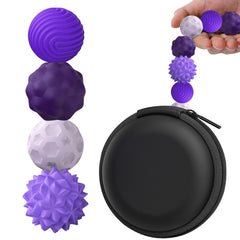BUSOHA silicone fidget ball four-pack for daily stress relief at work