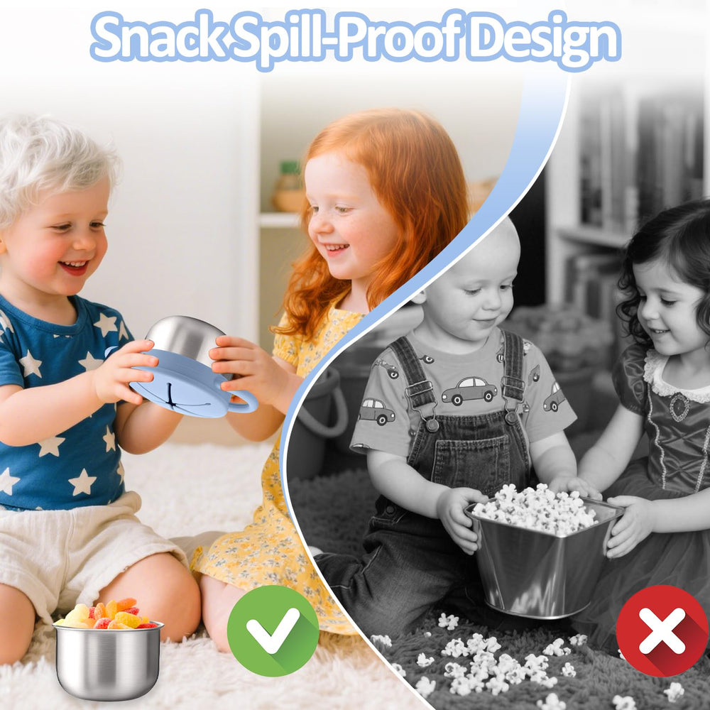 BUSOHA dishwasher-safe, stain-proof snack cups simplify cleanup after meals.