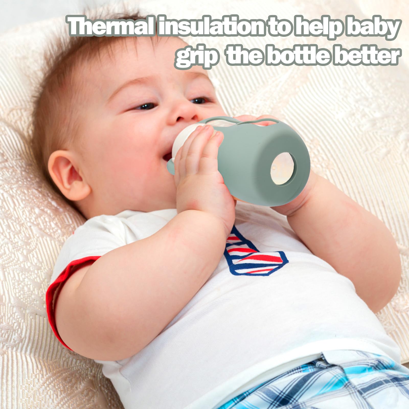BUSOHA thermal-insulation sleeve helps maintain milk temperature for longer feeds.