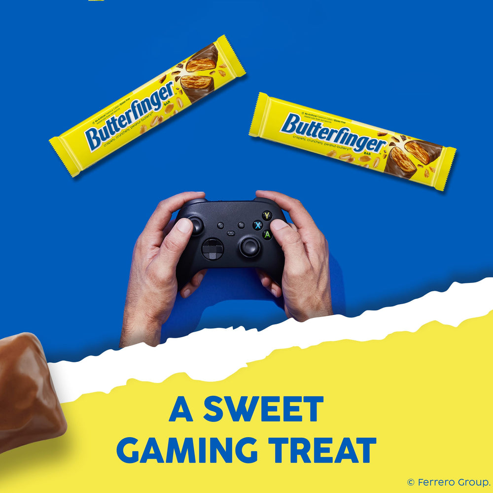 Butterfinger Easter treat display in a festive basket