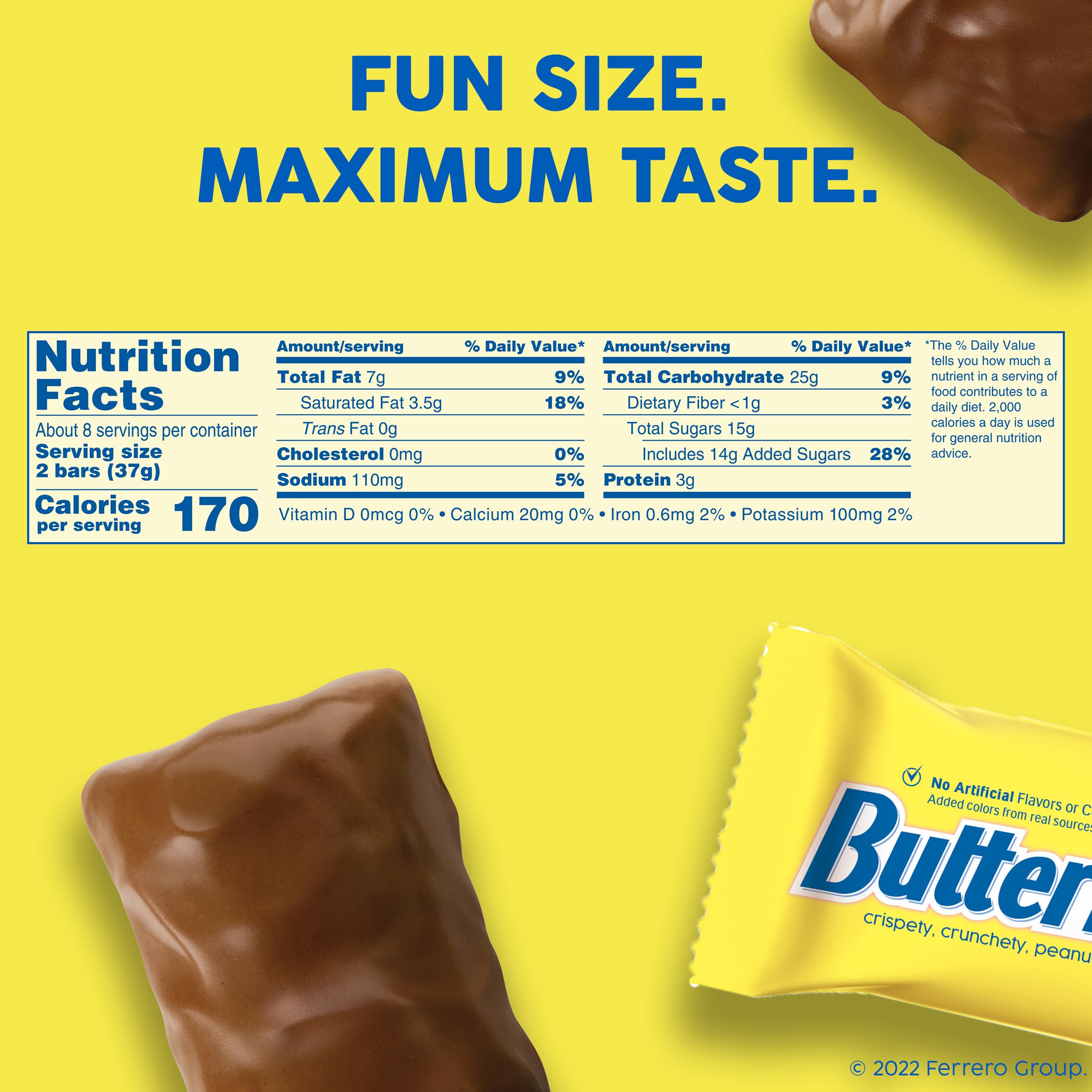 Butterfinger individually wrapped bars close-up, perfect for on-the-go snacking