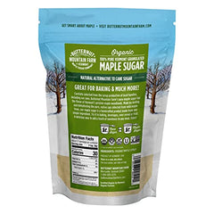 Butternut Mountain Farm maple sugar in a resealable pouch for fresh flavor anytime