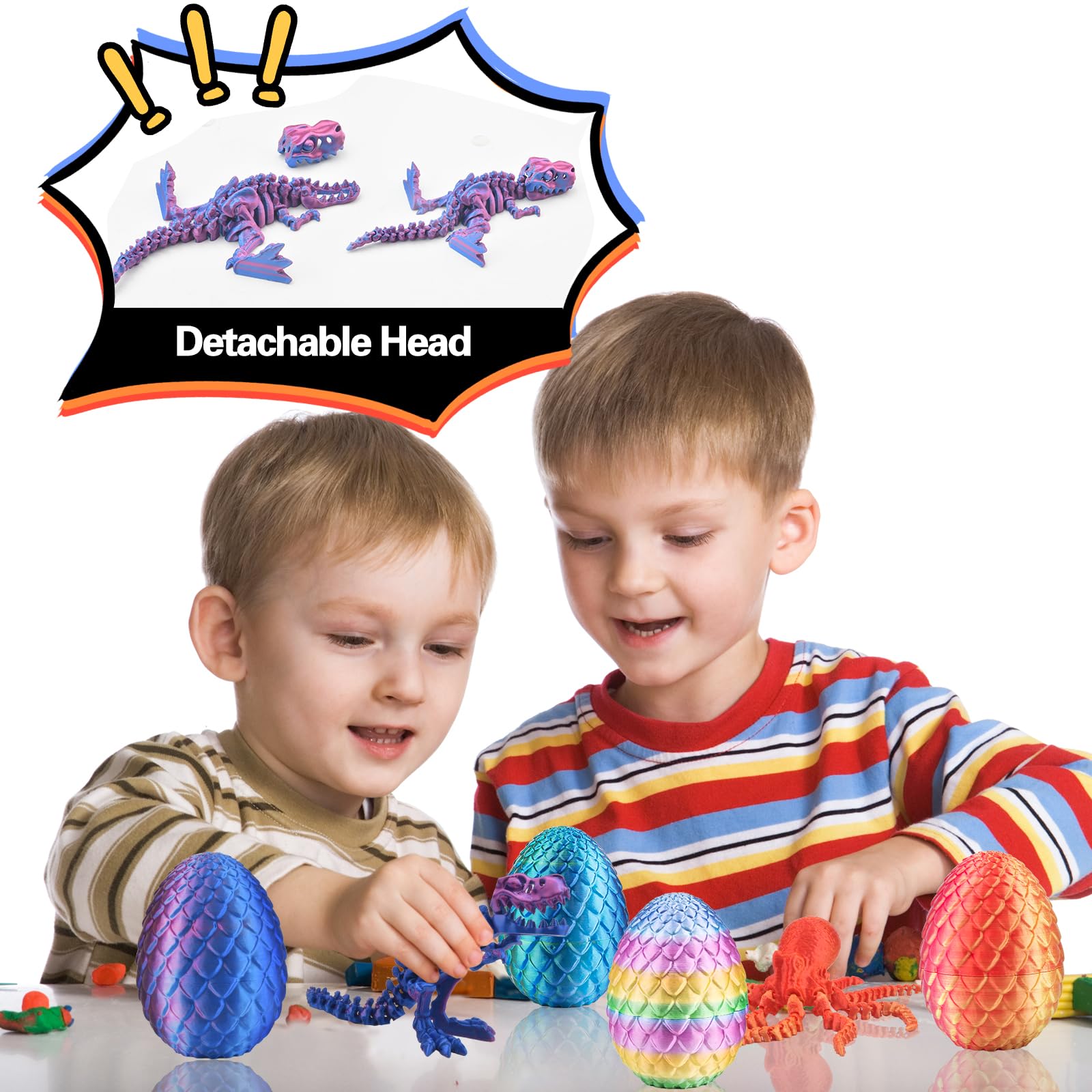 BUUFAN 3D printed animal egg set is ideal for Easter baskets.